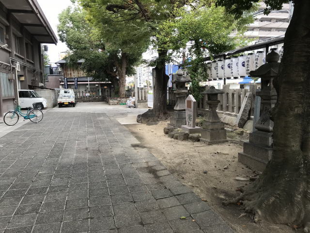 阿倍野王子神社の駐車場