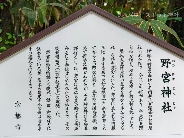 野宮神社の説明板