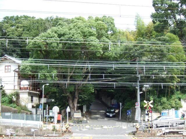 JR山崎駅と天王山登り口（入口）