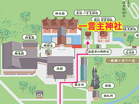 一言主神社（枚岡神社の末社）地図