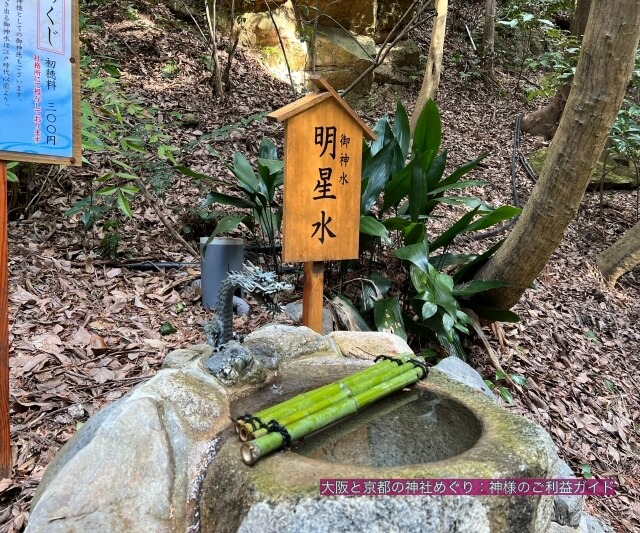 星田妙見宮(清水神社)の御神水「明星水」
