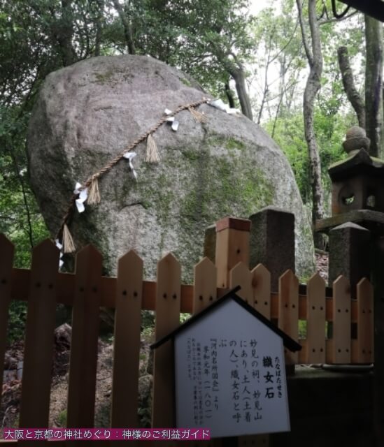 星田妙見宮(小松神社)の御神体「織女石(たなばたせき)」