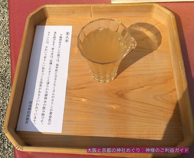 河合神社「美人水(カリン)」