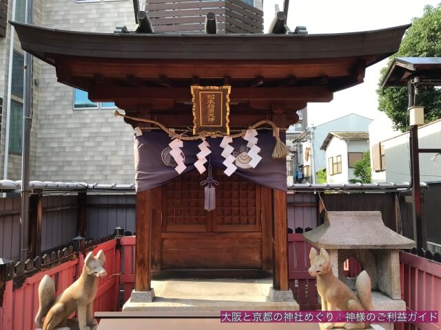 中道八阪神社の末社「松本稲荷神社」拝殿