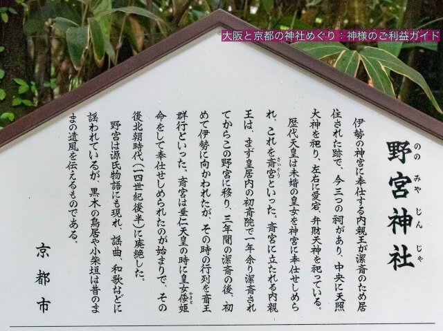 野宮神社の説明板