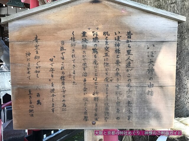 大宮神社(大阪)「いぼ大神の由緒」