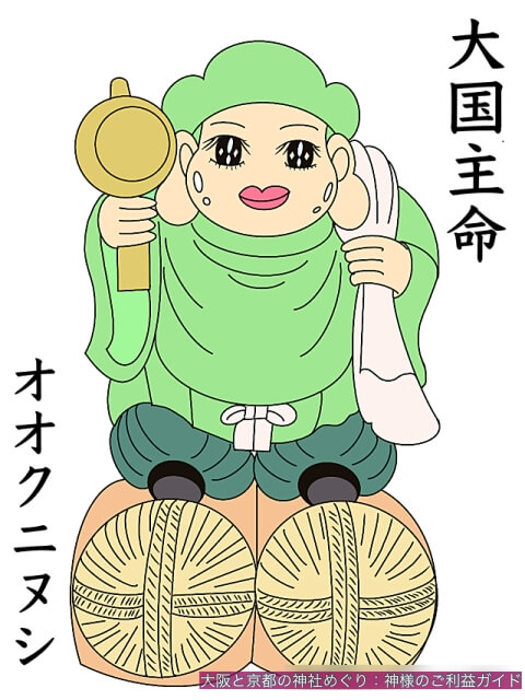 オオクニヌシ（大国主命） - 大阪と京都の神社めぐり：神様のご利益ガイド