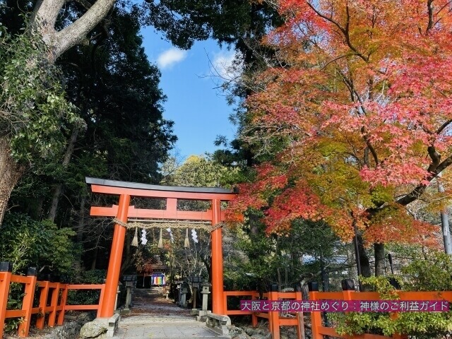 大田神社(上賀茂神社の摂社)鳥居と紅葉
